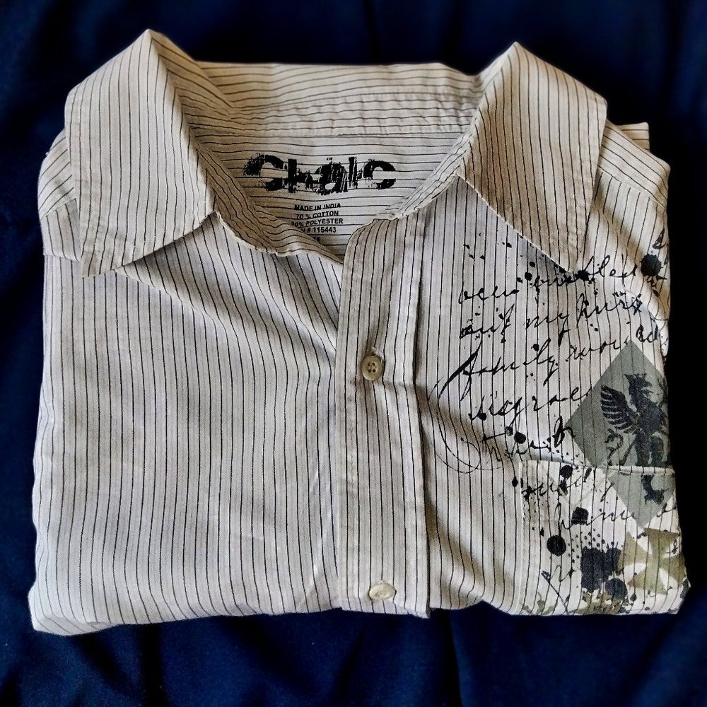 XL White Collard  and Button Down Shirt